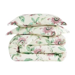 Southshore Fine Living Passiflora 300 Thread-Count 100% Cotton Sateen Floral Duvet Cover Set -Bedding Discounts GUEST c4ae3a34 9b0b 41c8 896d 7404937c83d7
