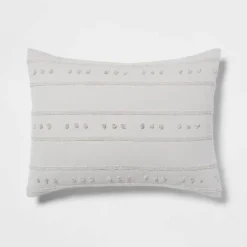 4pc Clipped Stripe Poms Comforter Bedding Set - Threshold™ 9 4pc Clipped Stripe Poms Comforter Bedding Set - Threshold™ -Bedding Discounts GUEST c513e7a2 e419 413e 9246 e63bf81df859