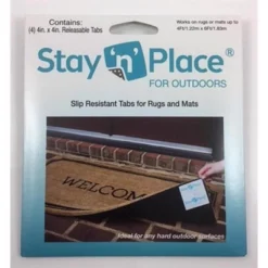 Stay 'n' Place Rug Slip Resistant Tabs 4 In. W X 4 In. L Cloth/Plastic Green 4 Pk