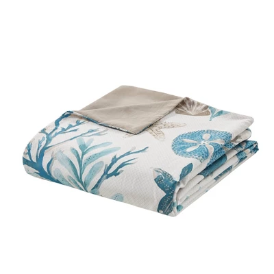 Madison Park 6pc Ocean View Cotton Sateen Duvet Cover Set Aqua 9 Madison Park 6pc Ocean View Cotton Sateen Duvet Cover Set Aqua - Image 9