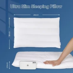 Aghana Digitals Ultra Flat Thin Pillows For Stomach Sleepers, Standard Size