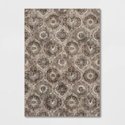 Bailey Companion Tile Print Accent Rug Tan - Threshold™ -Bedding Discounts GUEST c86a9554 2700 48a9 8622 373c214e30ab