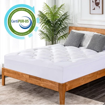 Dyonery 4 Inch Dual Layer Memory Foam Mattress Topper King Size,Cooling Gel Memory Foam & Pillow Top Mattress Pad,Fits 8-20 Inches Deep Pocket 7 Dyonery 4 Inch Dual Layer Memory Foam Mattress Topper King Size,Cooling Gel Memory Foam & Pillow Top Mattress Pad,Fits 8-20 Inches Deep Pocket - Image 7