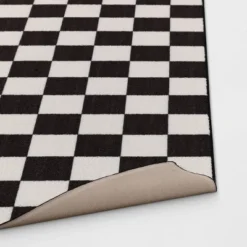 4'x5'5" Small Checker Rug Charcoal And Ivory - Room Essentials™ -Bedding Discounts GUEST c9005e56 48da 44fe 8300 c5eefac4a0c7