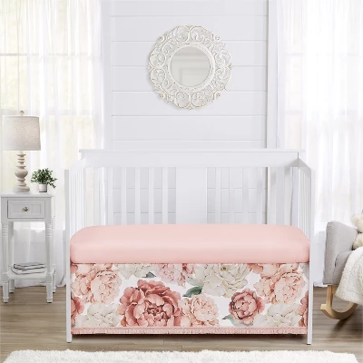 Sweet Jojo Designs Girl Baby Crib Bed Skirt Peony Floral Garden Pink And Ivory 1 Sweet Jojo Designs Girl Baby Crib Bed Skirt Peony Floral Garden Pink And Ivory