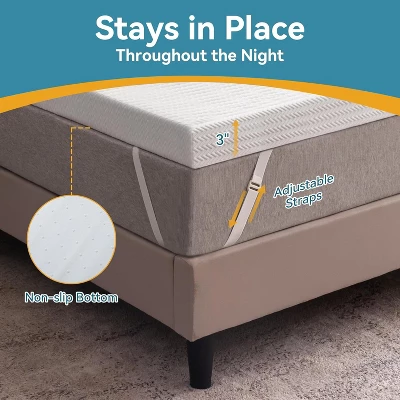 Dyonery Memory Foam Mattress Topper Queen 2 Inch, Breathable Bed Topper With Removable Cover, High-Density Mattress Pad For Pain Relief, No Smell 5 Dyonery Memory Foam Mattress Topper Queen 2 Inch, Breathable Bed Topper With Removable Cover, High-Density Mattress Pad For Pain Relief, No Smell - Image 5