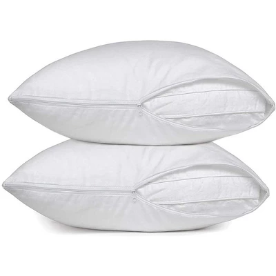 Circles Home 100% Cotton Breathable Pillow Cover With Zipper - (12 Pack) 5 Circles Home 100% Cotton Breathable Pillow Cover With Zipper - (12 Pack) - Image 5