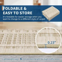 Washable Non-Slip Rugs - Hallway, Kitchen Runner - Stain Resistant Farmhouse Carpet For Bathroom, Bedroom