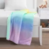 60"x40" 7lbs Kids' Qaanitha Rainbow Ombre Kids'' Washable Reversible Weighted Blanket - Lush Décor