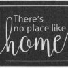 J&V TEXTILES "No Place Like Home" Outdoor Rubber Doormat 18" X 30"
