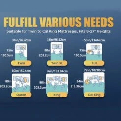 Memory Foam Mattress Pad Memory Foam For King, Strong-Support & Ultra-Cozy Mattress Topper, Breathable Soft Microfiber Protector, 8-21'' Deep Pocket