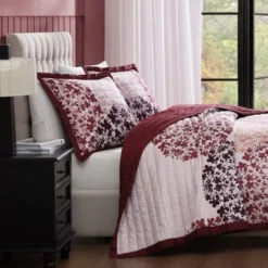Bebejan Rosewood Harmony 100% Cotton 3-Piece Reversible Quilted Coverlet Set -Bedding Discounts GUEST cec0e3a8 1c5a 4c3b b8a0 bf252ba293fd