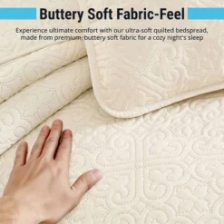 HLC.ME Lorenzo - 3 Piece Quilt Set, Lightweight Bedspread Coverlet Set -Bedding Discounts GUEST d16fbf05 d4ac 49a4 87f1 259918f710f1