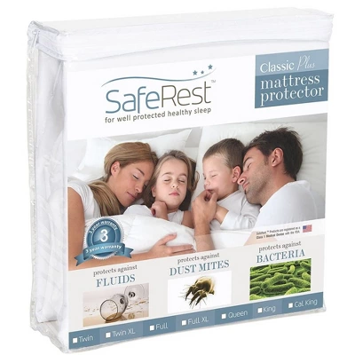 SafeRest Classic Plus Mattress Protector - Waterproof Mattress Cover With Smooth, Breathable Polyester Surface - Vinyl-Free 4 SafeRest Classic Plus Mattress Protector - Waterproof Mattress Cover With Smooth, Breathable Polyester Surface - Vinyl-Free - Image 4