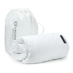 Lincove Quilted Fitted Mattress Pad – 100% Cotton Shell, Microfiber Fill, Elastic Fitted Mattress Protector -Bedding Discounts GUEST d2add229 e704 4f68 9974 3c85e9b0005d