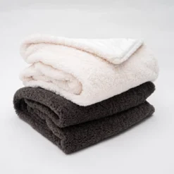 50"x60" Teddy Faux Shearling Lux Throw Blanket - Evergrace -Bedding Discounts GUEST d3eec3ec a0ce 4e36 a748 3e8796cc385c