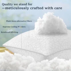 FAPO Queen Size Bed Pillows 2-Pack,High Quality Down Alternative Filled,Hotel Collection Pillows For Suitable For People With Cervical Pain -Bedding Discounts GUEST d3f74624 1666 438f b4ec 1b0f25091406