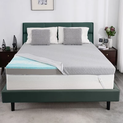 Dyonery 3“/4" Reversible Extra Firm Memory Foam Bed Topper For Pain Relief, High-Density Gel Bamboo Charcoal Mattress Pad With Removable Cover 1 Dyonery 3“/4" Reversible Extra Firm Memory Foam Bed Topper For Pain Relief, High-Density Gel Bamboo Charcoal Mattress Pad With Removable Cover