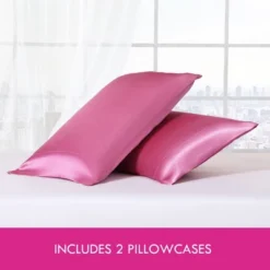 Betsey Johnson BJ Solid Satin Pillowcase Pair