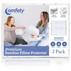 2 Piece Viscose Waterproof Pillow Protectors, Zippered, Hypoallergenic & Breathable Pillow Covers, Cooling Pillow Covers For Ultimate Comfort -Bedding Discounts GUEST d705d2db 5d51 4b6b 88ab 263b8f04e9b5