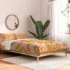 Sewzinski Boho Florals Comforter Set Pink/Yellow/White - Deny Designs