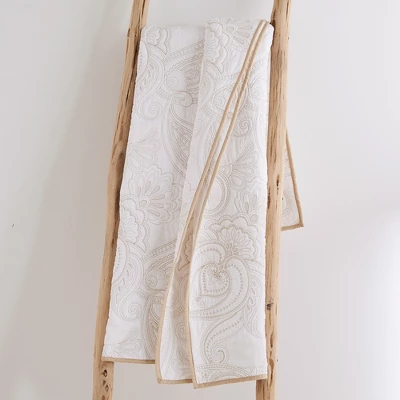 Perla White Quilted Throw - Levtex Home 2 Perla White Quilted Throw - Levtex Home - Image 2