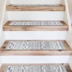 World Rug Gallery Modern Geometric Non-Slip Stair Treads 12 World Rug Gallery Modern Geometric Non-Slip Stair Treads -Bedding Discounts GUEST d9ed9d41 2ed5 4cdc 983f 4cec6730691f