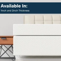 Continental Sleep, 1-Inch Medium Firm Mattress Toppers With Breathable Cover, Cooling Mattress Pad For Back Pain, Soft And Removable, White 8 Continental Sleep, 1-Inch Medium Firm Mattress Toppers With Breathable Cover, Cooling Mattress Pad For Back Pain, Soft And Removable, White -Bedding Discounts GUEST dbad116e 35b3 4de9 88d3 e9df79fe9896