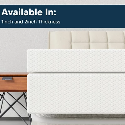 Continental Sleep, 1-Inch Medium Firm Mattress Toppers With Breathable Cover, Cooling Mattress Pad For Back Pain, Soft And Removable, White 4 Continental Sleep, 1-Inch Medium Firm Mattress Toppers With Breathable Cover, Cooling Mattress Pad For Back Pain, Soft And Removable, White - Image 4