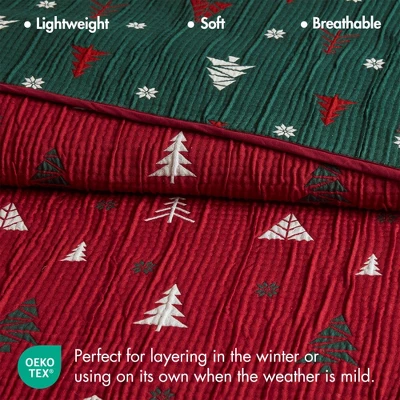 Lycvki 3 Pieces Red Coverlet Mini Set 2 Lycvki 3 Pieces Red Coverlet Mini Set - Image 2