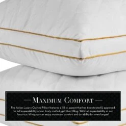 Dr. Pillow Italian Luxury Quilted Pillow - Queen, Set Of 2 -Bedding Discounts GUEST de17f3f2 cf64 4394 85c3 08c04b9cbd4c