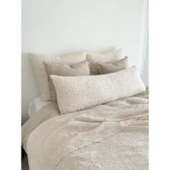 Ivory & Taupe Cotton Waffle Weave Bed Blanket - Anaya -Bedding Discounts GUEST de84a9b8 812b 442f beb5 27cdcf381d6f