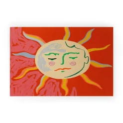 Sandrapoliakov HELIOS Looped Vinyl Welcome Mat - Society6 -Bedding Discounts GUEST df06141f d391 44d2 b9a6 63d6db4adaaa