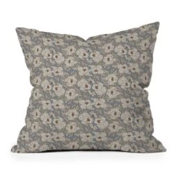 Holli Zollinger Indra Poppy Outdoor Throw Pillow Denim Gray - Deny Designs -Bedding Discounts GUEST df634c45 377b 4046 83b4 c4c24e3675eb
