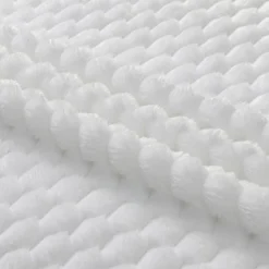 Kate Aurora Leylani Ultra Soft & Plush Luxurious Accent Throw Blanket - 50 In. W X 60 In. L - White -Bedding Discounts GUEST df9d167c f20f 40b0 b599 1c9f9305e775