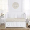Sweet Jojo Designs Boy Or Girl Gender Neutral Unisex Baby Crib Bed Skirt Boho Llama Collection Solid White
