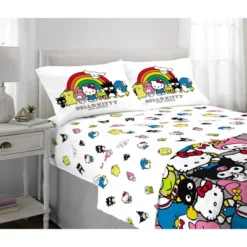Hello Kitty And Friends Queen Bedding Bundle: Multicolored Comforter Set With Sheets & Pillowcases, Polyester, 7-Piece -Bedding Discounts GUEST e4be544a 8390 4f76 a9b8 77f822a5fd3e