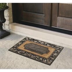 A1HC Rubber And Coir Door Mat 23"x38", Thick Durable Welcome Doormat For Indoor Outdoor Entrance -Bedding Discounts GUEST e50daf9e 9705 4f10 b40b c2907273eb34