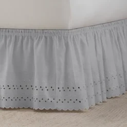 Wrap Around Eyelet Ruffled Bed Skirt - EasyFit™