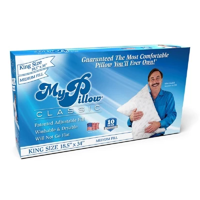 My Pillow 6843-4 As Seen On TV Medium Fill King Pillow, Foam, White 1 My Pillow 6843-4 As Seen On TV Medium Fill King Pillow, Foam, White