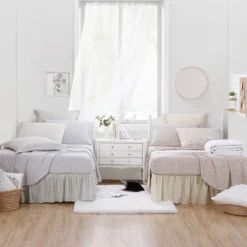 2pc Euro Ticking Stripe 100% Cotton Pillow Sham Green - Laura Ashley: OEKO-TEX Certified, 26x26 Tailored Fit, No Fill -Bedding Discounts GUEST e56921d8 2fe0 4f01 8ed5 5475adb7bbf4