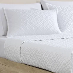 Riverbrook Home 3pc Queen Noble Tencel Coverlet Set White: Luxurious Year Round Comfort, Woven Texture -Bedding Discounts GUEST e6af4f1a a917 46fd b4e4 6865c25aabd7