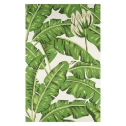 Veranda Bracegirdle Leaf Hooked Accent Rug - Momeni -Bedding Discounts GUEST e7049b58 8f97 4851 85a8 fb7612c96871