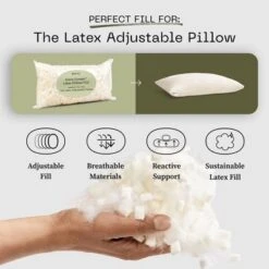 Coop Home Goods Extra Oomph Latex Pillow Fill, 1/2 Lb Bag Of Cross-Cut Talalay Latex & Microfiber Fill, Supportive, Naturally Cooling, Eco-Friendly 10 Coop Home Goods Extra Oomph Latex Pillow Fill, 1/2 Lb Bag Of Cross-Cut Talalay Latex & Microfiber Fill, Supportive, Naturally Cooling, Eco-Friendly -Bedding Discounts GUEST e7a76074 3d93 49ba 84cf 9dadb708bf45