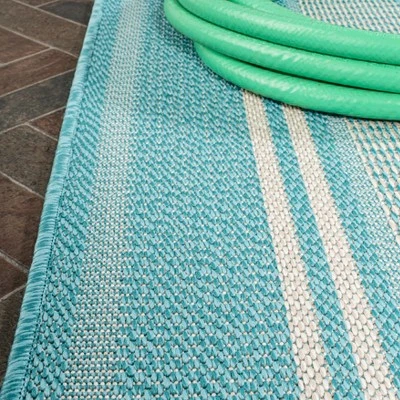 Haynes Modern Double Stripe Indoor/Outdoor Area Rug - JONATHAN Y 2 Haynes Modern Double Stripe Indoor/Outdoor Area Rug - JONATHAN Y - Image 2