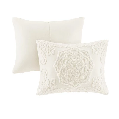 Cecily Tufted Cotton Chenille Medallion Duvet Cover Set 3 Cecily Tufted Cotton Chenille Medallion Duvet Cover Set - Image 3