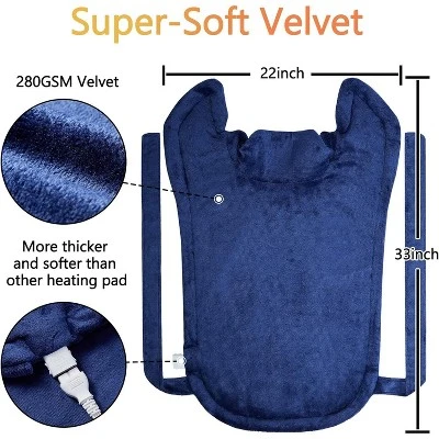 Heating Pad For Neck And Shoulders Back Pain Relief, Weighted Electric Heating Pads With Auto Shut Off, Fast Heating & 4 Heat Settings 6 Heating Pad For Neck And Shoulders Back Pain Relief, Weighted Electric Heating Pads With Auto Shut Off, Fast Heating & 4 Heat Settings - Image 6