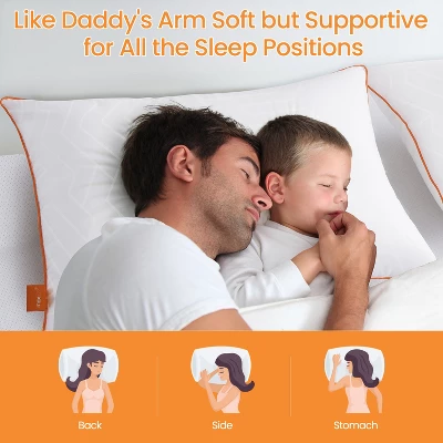 Gulches Standard Size Bed Pillows Set Of 2 - White, Luxury Hotel Quality, Fluffy, Cervical Support (For Back/Side/Stomach Sleepers) 5 Gulches Standard Size Bed Pillows Set Of 2 - White, Luxury Hotel Quality, Fluffy, Cervical Support (For Back/Side/Stomach Sleepers) - Image 5