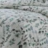 3pc Fleur Cotton Flannel Printed Oversized Duvet Set - Tribeca Living
