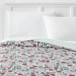 Microfiber Reversible Floral Print Comforter Light Purple/Mint Green - Room Essentials™ -Bedding Discounts GUEST eaf962da 0b45 45f4 a772 43b7646ca4f6